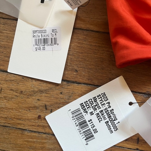 NWT MSRP $260 ALC Vibrant Cheeky Burnt Orange Hater Bikini Set Size M Tropical - Picture 7 of 7